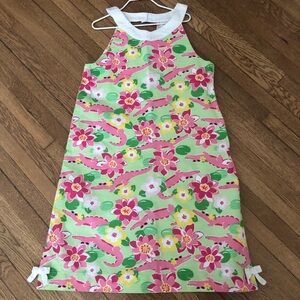 CUTE Gymboree pink alligator summer dress size 12